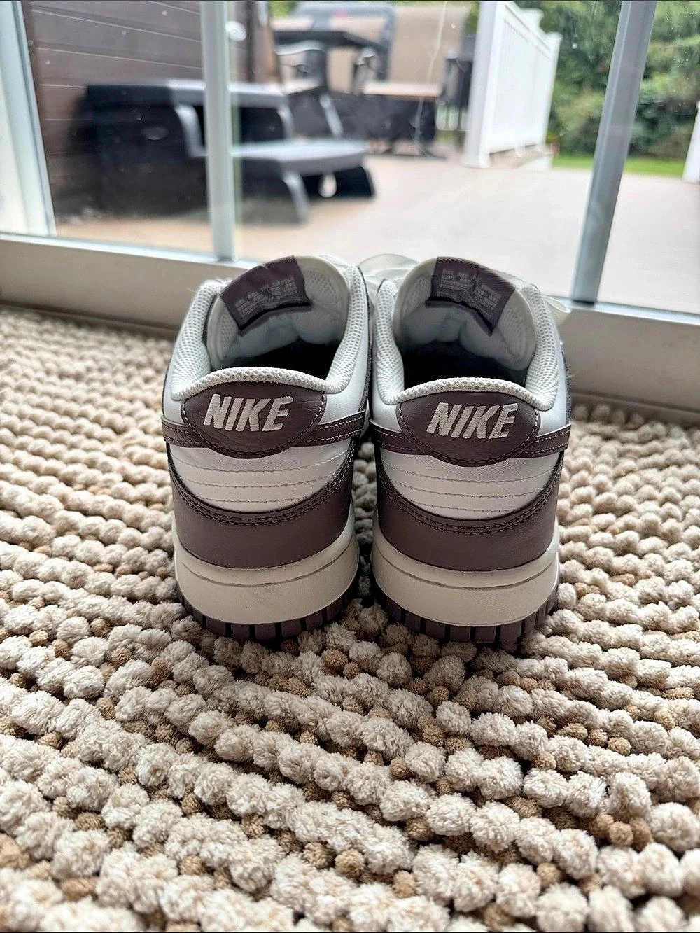 Nike Dunk Low Sneakers White & Purple US 7Y Like New